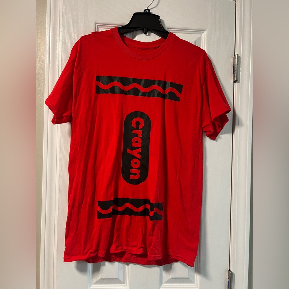 Crayon Red Graphic T-Shirt